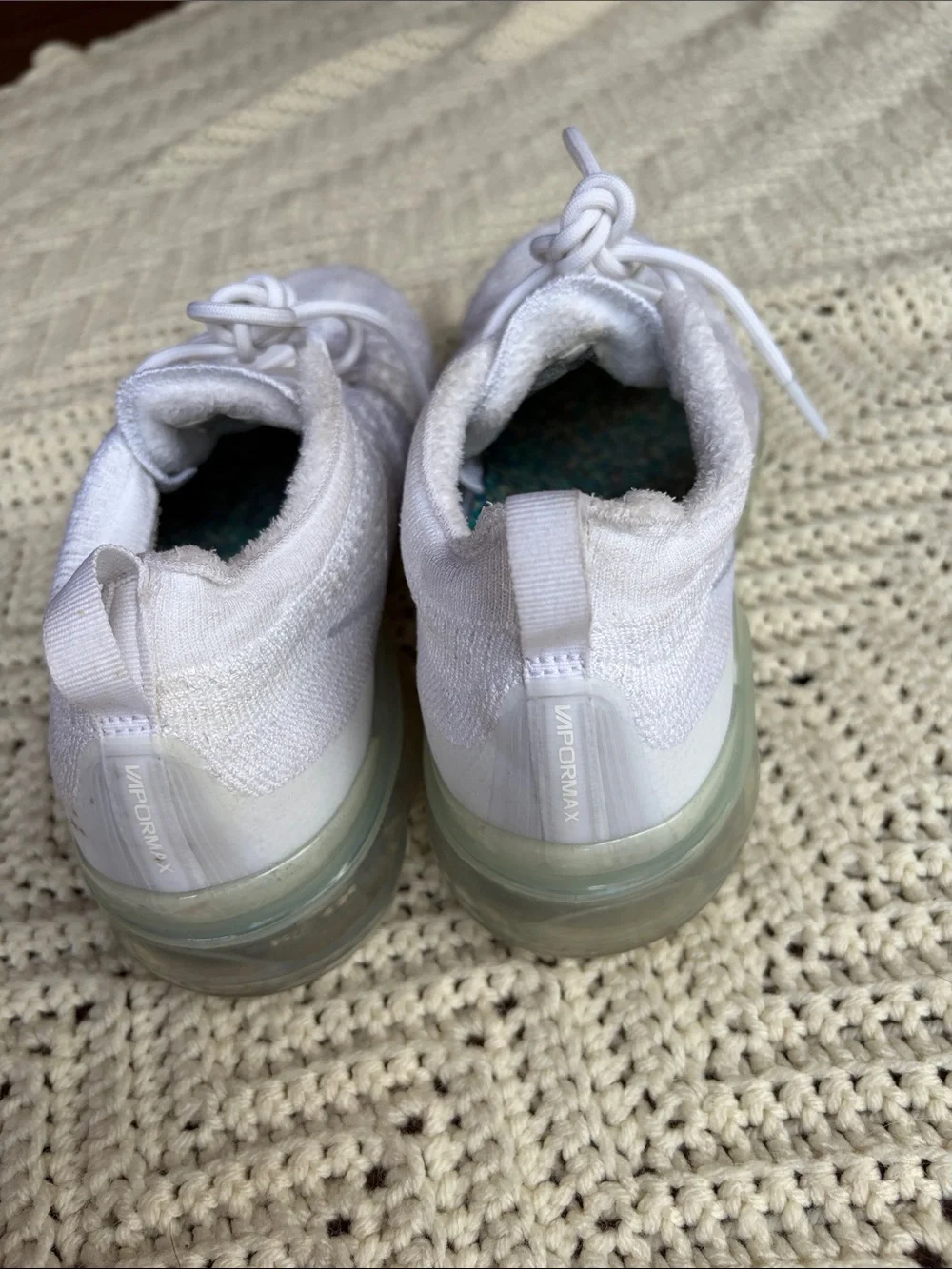 Nike Women's White Knit Slip-On Sneakers